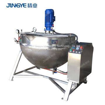 100 liter Peanut Butter Industrial Steam Heating Jacketed Kettle Cooking Pot with Mixer Jacketed Kettle