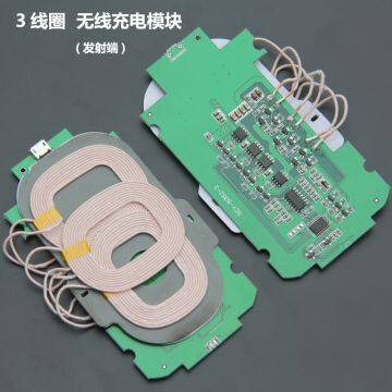 ZeePower 5W three coil QI wireless charger PCB,PCBA OEM ODM Wholesale