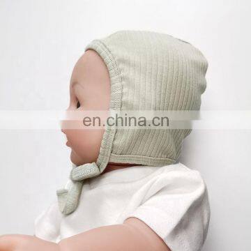 Organic Cotton Bonnet Hat Headband Set For Baby Boys Girls photo-5