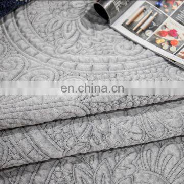 China Factory Custom Queen Size Dark Grey Mandala Embroidered Quilt Cover/Bedding Set photo-4