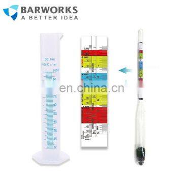 Triple Scale Hydrometer For Home Brew Wine Beer Cider Alcohol Testing 3 Scale Hydrometer Top Quality