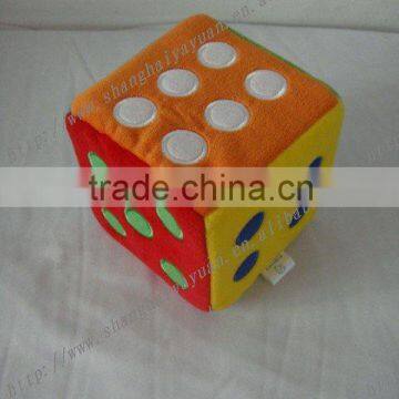 10cm soft plush baby toy cube