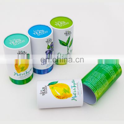 Cylinder box tea bags paper packaging box custom design