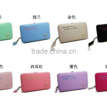 Multicolor Handbag Decorated With Umbrella PU Material Pu Leather Mix Color Type Clutch