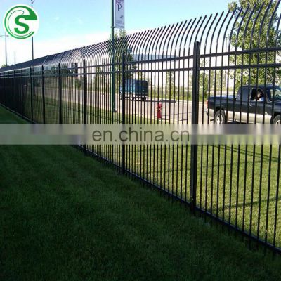 Ornamental powder coated RAL color wrought iron steel fence