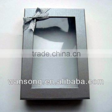 transparent plastic grey pvc box for gift packing