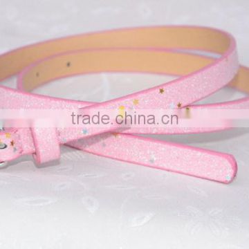 Trendy fashion glitter pink belt for kids