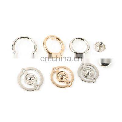 custom 4 parts metal sewing new ring prong snap fastener button