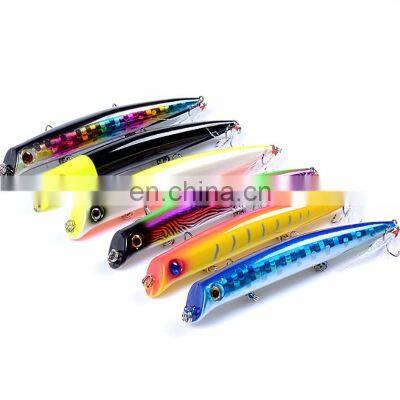 6 colors 12.8cm 15.4g bionic bait plastic hard bait hot selling fishing gear wholesale Topwater Fishing Popper