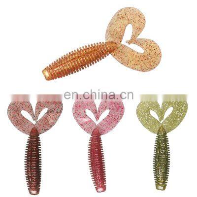 New arrival 10g 10.5cm soft fishing lure bait wholesale silica gel Two-tailed artificial bait maggot