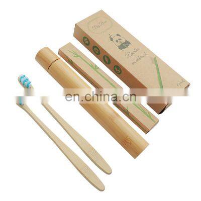 10 Pack Biodegradable Bamboo Orthodental Toothbrush Bamboo Toothbrush 100% Organic For Adult