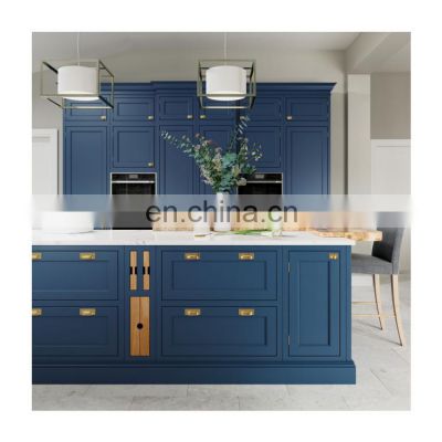 Classic Blue  Cabinets Wood Kitchen Cupboard Living Room Cabinet Kitchen Furniture Cabinets Set