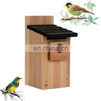 Hot selling classical wooden carved bird house,indoor outdoor garden patio yard wooden hanging bird box feeder houses