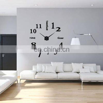 Modern Design 3d Diy Mirror Frameless Wall Sticker Clock Decor photo-5