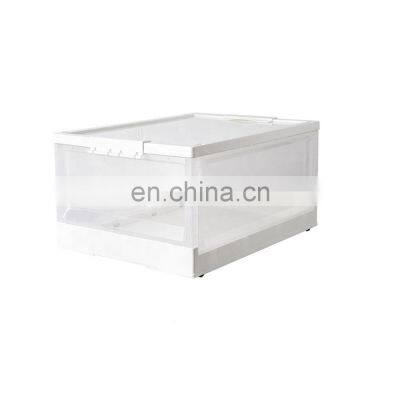 High Quality Plastic Stackable Clothes Storage Box Foldable Plastic Storage Bin