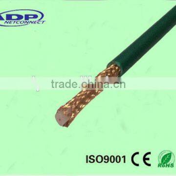 7 number of conductor coaxial cable KX6 with green PVC