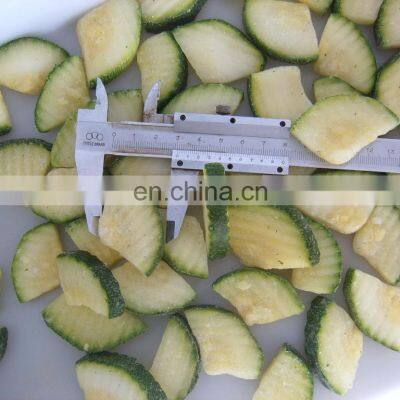 BRC A Approved IQF Zucchini Cut Green Zucchini Slices Frozen Zucchini