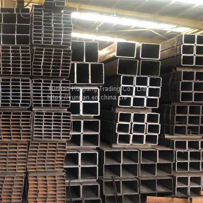 Yunnan Q235 square tube wholesale hot dip galvanized square tube 40 * 80 * 3 square tube Kunming sales square tube