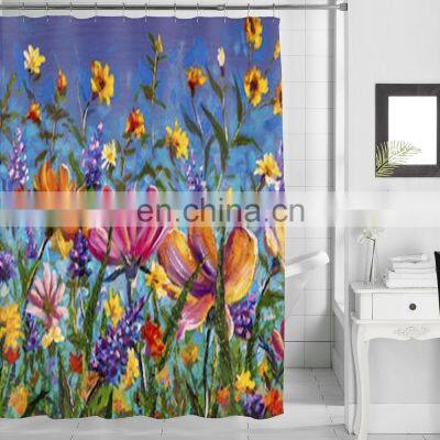 digital shower curtain simple design 3d print shower curtain