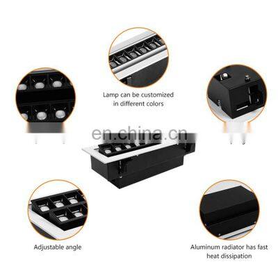 Anti Glare Tri Color Rectangular Shape Duo Line 2*20W LED Linear Down Lighting System photo-3