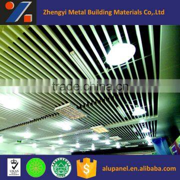 aluminum suspension ceiling system with white squre tube