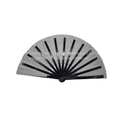 Large Folding Silk Hand Fan Hand Folding Fans Chinese Tai Chi Folding Fan for Men and Women Performance photo-2