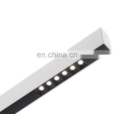 HUAYI CE Aluminum IP20 Black Smd 3030 20w 40w Led Linear Pendant Light Fixture photo-5