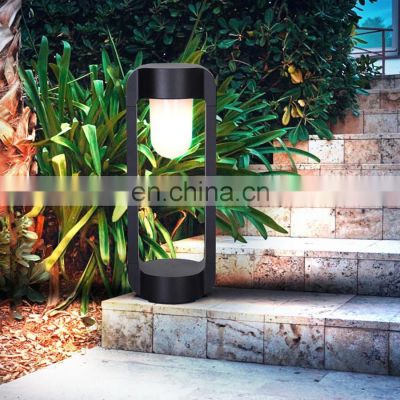 Rectangle Landscape LED Lawn Light Modern Decorative Waterproof Bollard Light IP65 12W Outdoor LED Garden Pillar Lamp