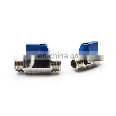 Stainless Steel Sanitary Male Mini Type Ball Valve M/M