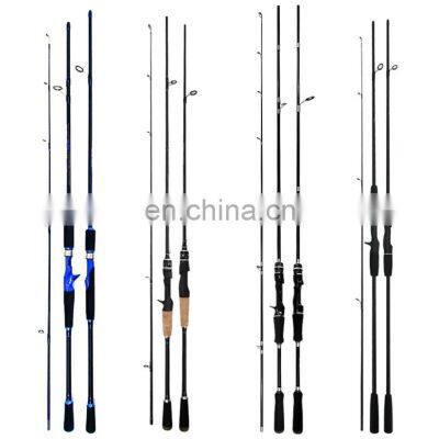 Fast spinning 2.70m 15-50g 2 sections carbon spinning sea bass fishing rod