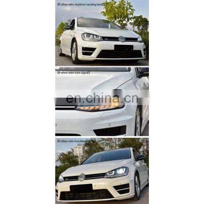 Modified to High Quality Led Double U Headlamp Headlight Plug and Play for VW Volkswagen Golf 7 Head Lamp Head Light 2014-2017 photo-5