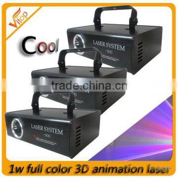 1W full color RGB animation multi color laser light from guangzhou factory outlet