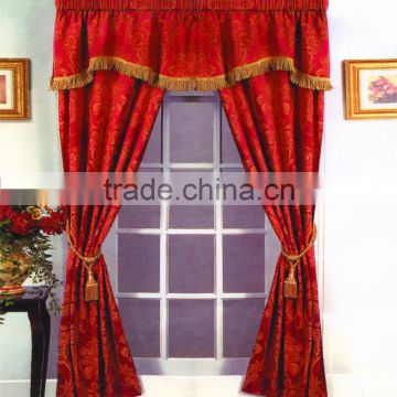 100%Polyester Factory Cheap Jacquard Luxury Curtain Design Living Room Curtains