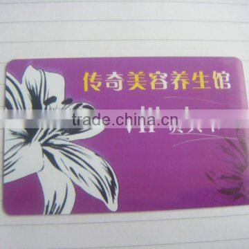 pvc material membership card