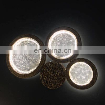 Luxury modern round brass gold wall mounted sconce lamps led indoor hotel beside decorative creative wall light