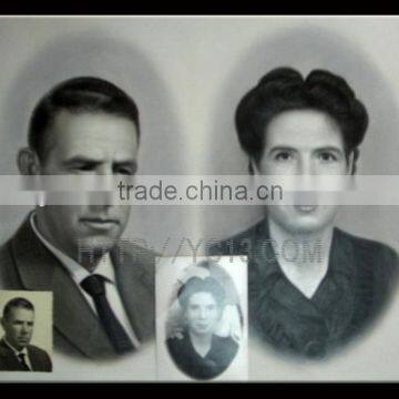 portrait oil painting reproduction from photo change the old photo into paintings