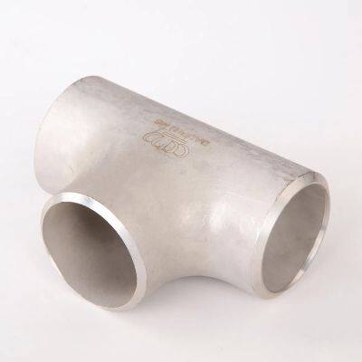 Stainless Steel Sanitary Welded Reducing Long 12inch Sch40 Straight Pipe Fittings Equal Cutback Tee
