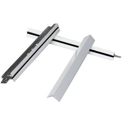 Perfil metálico de grade em T com ranhuras planas para materiais de constru??o personalizados por distribuidor, canal de keel leve
