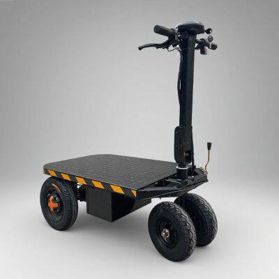 Electric Mini Cargo Flat Cart Small Hand Push Flatbed Trolley