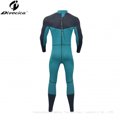 Scuba Diving Suit One Piece Waterwear Spine Protection Pad Stretchy Wetsuit Fullset photo-5