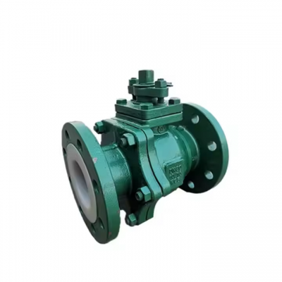 High Quality Q41F46 Manual Fluorine Lined Ball Valve Flange Soft Seal Ball Valve Carbon Steel Fluorine Lined Ball Valve photo-2