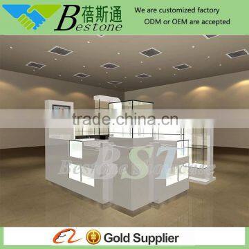 Retail Mall Floor Standing Glass Kiosk Showcase for Watch Jewelry photo-2