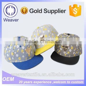 New Product Custom Gold Plate Metal Logo Snapback Hats Wholesale