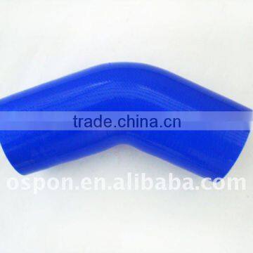 Blue 3.25" to 3.25" 45 degree elbow silicone hose