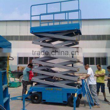 8m 500kg Excellent Quality Four Wheel Mobile Scissor Lift Platform photo-4