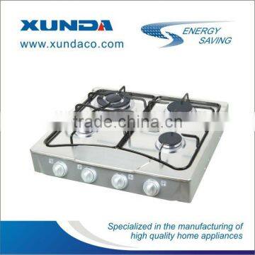 4 burner toughened glass basic type gas cooker