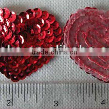 SEW ON APPLIQUE PATCH SEQUIN MATERIAL PATCH, NO GLUE BACKING, BLG-090302