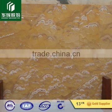 Orange Onyx stone landscape painting for background wall