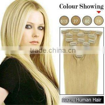 Blond Top Quality Hot Sale Clip In Hair Extensions