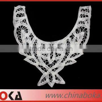 New v-shape cotton crochet lace collar neck design ladies